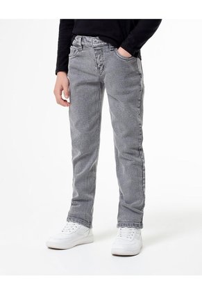 Jean Recto Gris Niño Azul