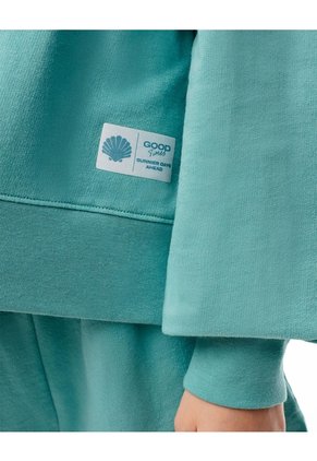 Buzo Tipo Hoddie Algodón Azul Niña Azul