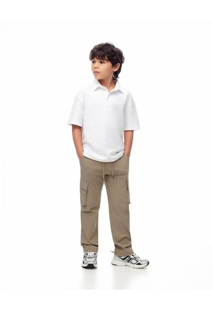 Pantalón Tipo Cargo Habano Niño Marron