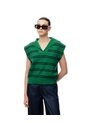 Chaleco Oversize Tejido Rayas Mujer Verde de Gef