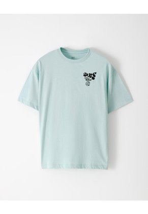 Camiseta Regular Manga Corta Azul Hombre Azul