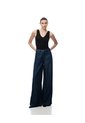 Jean Wide Leg Tiro Medio índigo Oscuro Mujer Azul Oscuro de Gef
