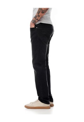 Jean Straight Negro Hombre Azul
