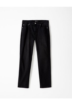 Jean Straight Negro Hombre Azul