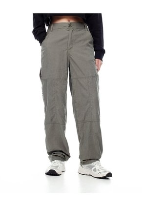 Pantalón Recto Tiro Medio Verde Mujer Verde