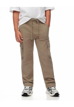 Pantalón Tipo Cargo Habano Niño Marron