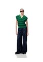 Chaleco Oversize Tejido Rayas Mujer Verde de Gef