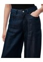 Jean Wide Leg Tiro Medio índigo Oscuro Mujer Azul Oscuro de Gef
