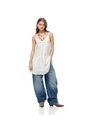 Vestido Corto & Flare Blanco Mujer Blanco de Gef