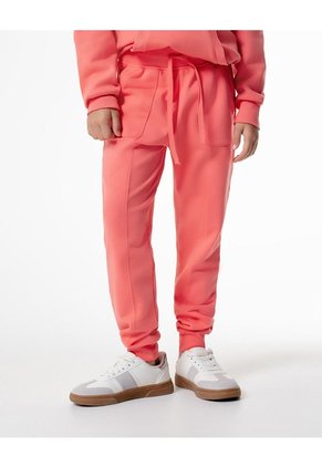 Jogger Regular Tiro Medio Coral Niña Coral