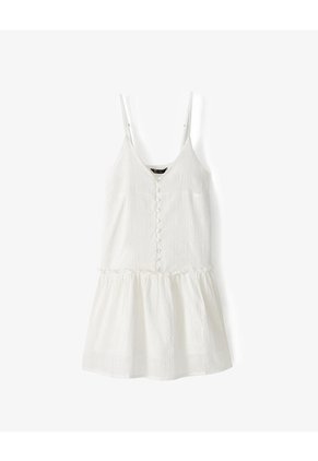 Vestido Corto & Flare Blanco Mujer Blanco