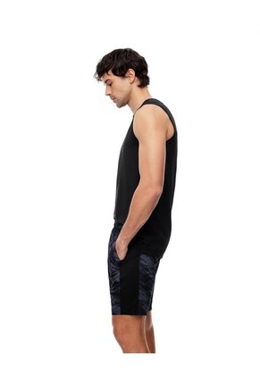 Pantaloneta Deportiva Secado Rápido Negra Hombre Negro