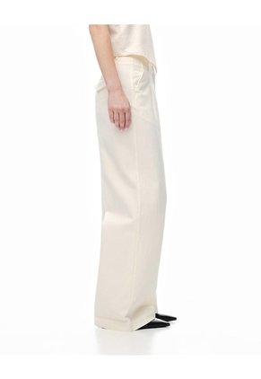 Pantalón Wide Leg Tiro Alto Denim Habano Mujer Marron