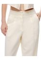 Pantalón Wide Leg Tiro Alto Denim Habano Mujer Marron de Gef