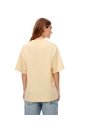 Camiseta Oversize Algodón Amarilla Estampada Mujer Amarillo de Gef
