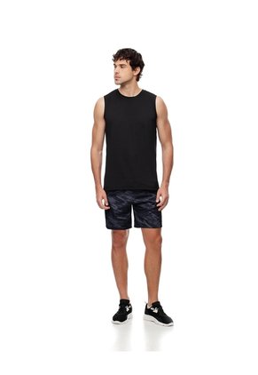 Pantaloneta Deportiva Secado Rápido Negra Hombre Negro