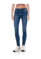 Jean Súper Skinny Tiro Medio índigo Medio Mujer Azul Oscuro de Gef
