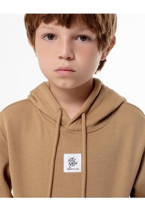 Buzo Tipo Hoddie Habano Niño Marron