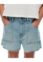 Short Denim Tiro Medio índigo Medio Niña Azul Oscuro de Gef