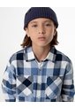 Camisa Manga Larga Regular Denim Cuadros Niño Azul de Gef