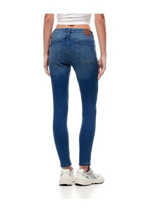 Jean Súper Skinny Tiro Medio índigo Medio Mujer Azul Oscuro