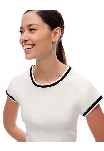 Camiseta Slim Algodón Blanca Mujer Blanco Gef