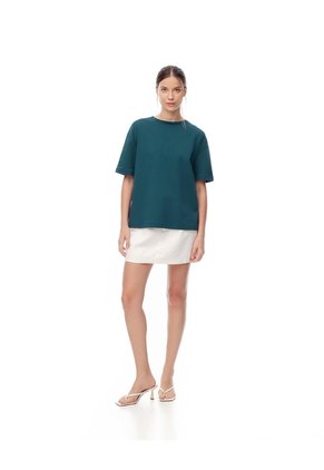 Camiseta Oversize Verde Mujer Verde