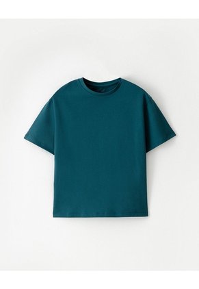 Camiseta Oversize Verde Mujer Verde