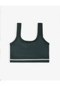 Crop Top Deportivo Seamless Verde Mujer Verde de Gef