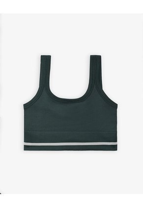 Crop Top Deportivo Seamless Verde Mujer Verde