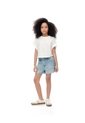 Short Denim Tiro Medio índigo Medio Niña Azul Oscuro de Gef