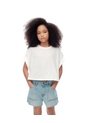 Short Denim Tiro Medio índigo Medio Niña Azul Oscuro de Gef