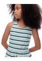 Vestido Corto Algodón Rayas Niña Azul de Gef