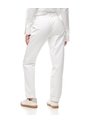 Pantalón Recto Tiro Medio Algodón Blanco Mujer Blanco de Gef