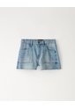 Short Denim Tiro Medio índigo Medio Niña Azul Oscuro de Gef