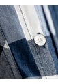Camisa Manga Larga Regular Denim Cuadros Niño Azul de Gef