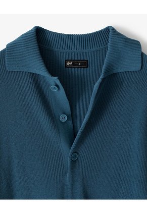 Buzo Regular Tejido De Punto Algodón Azul Hombre Azul