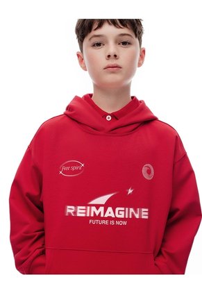 Buzo Tipo Hoddie Rojo Niño Rojo