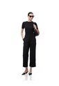 Pantalón Culotte Tiro Medio Negro Mujer Negro de Gef