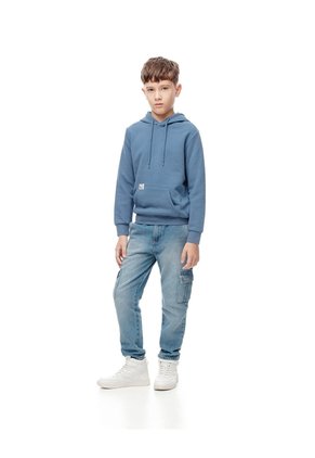 Buzo Tipo Hoddie Azul Niño Azul