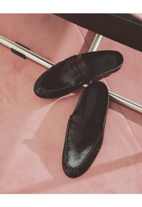Zapatos Loafer Negro Mujer Negro