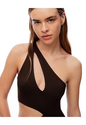 Body Asimétrico Cut Out Chocolate Mujer Chocolate