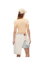 Camiseta Crop Slim Algodón Amarilla Mujer Amarillo de Gef