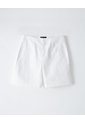Short Tiro Alto Algodón Blanco Mujer Blanco de Gef