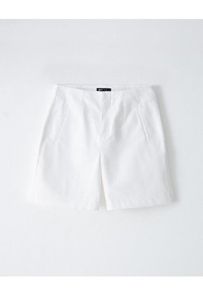 Short Tiro Alto Algodón Blanco Mujer Blanco