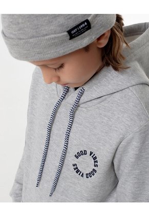 Buzo Tipo Hoddie Gris Niño Gris