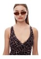Vestido Largo Tull Con Forro Print Mujer Cafe de Gef