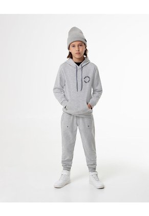 Buzo Tipo Hoddie Gris Niño Gris