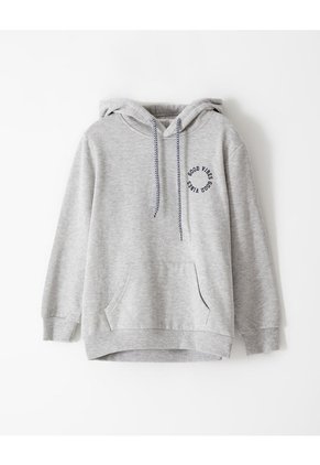 Buzo Tipo Hoddie Gris Niño Gris