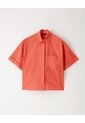 Camisa Manga Corta Oversize Algodón Naranja Mujer Naranja de Gef